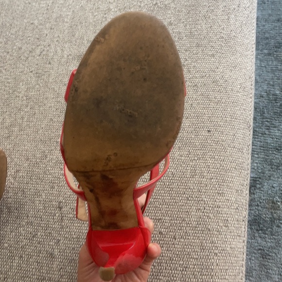 Jimmy Choo xenia Strappy red heels 38.5 - Picture 9 of 9